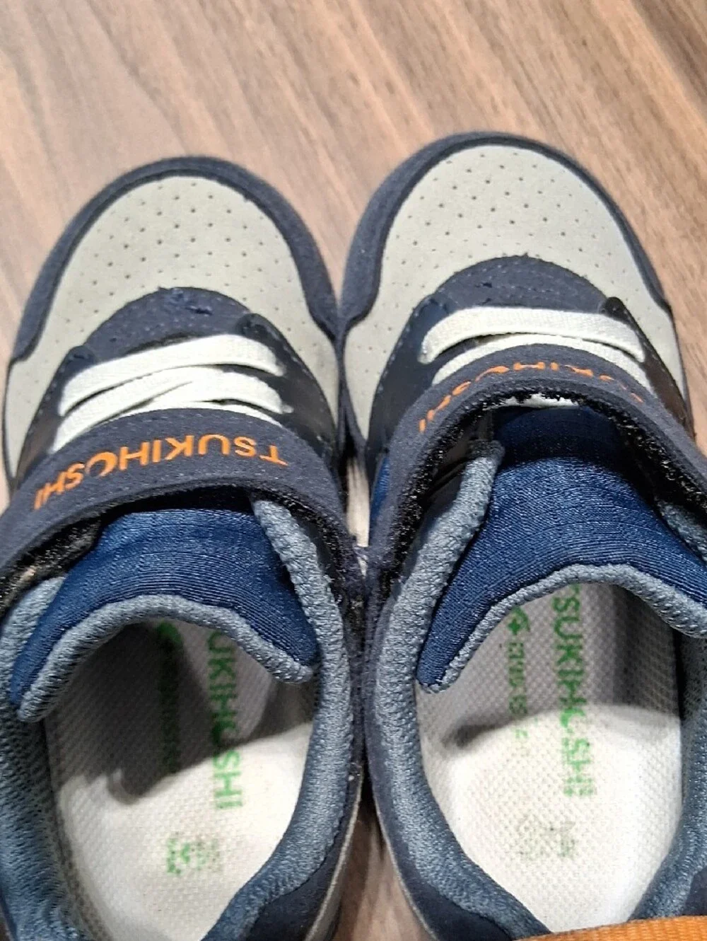 Tsukihoshi Navy, Gray & Orange Kids' Athletic Sneakers